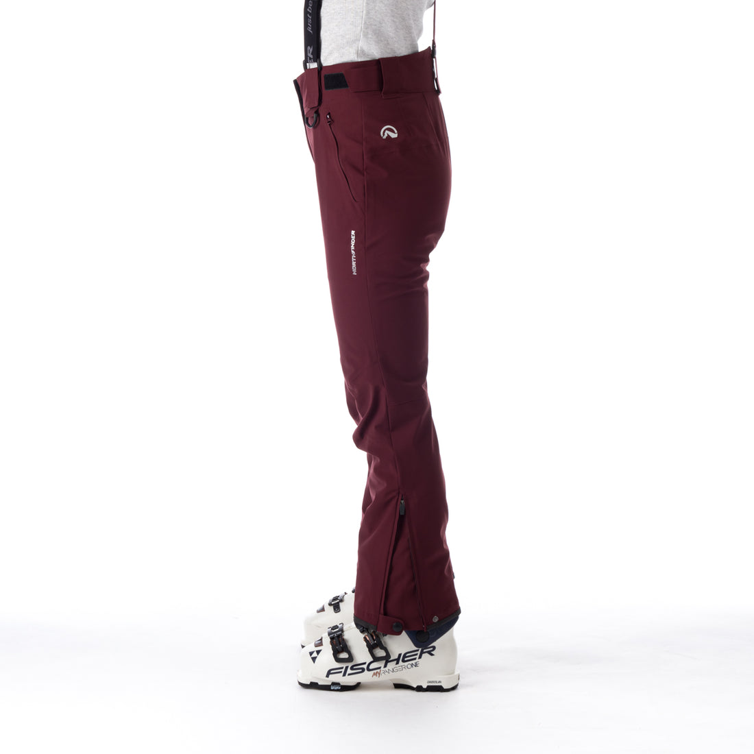 NO-4827SNW women's ski comfortable trousers with braces CAROLYN