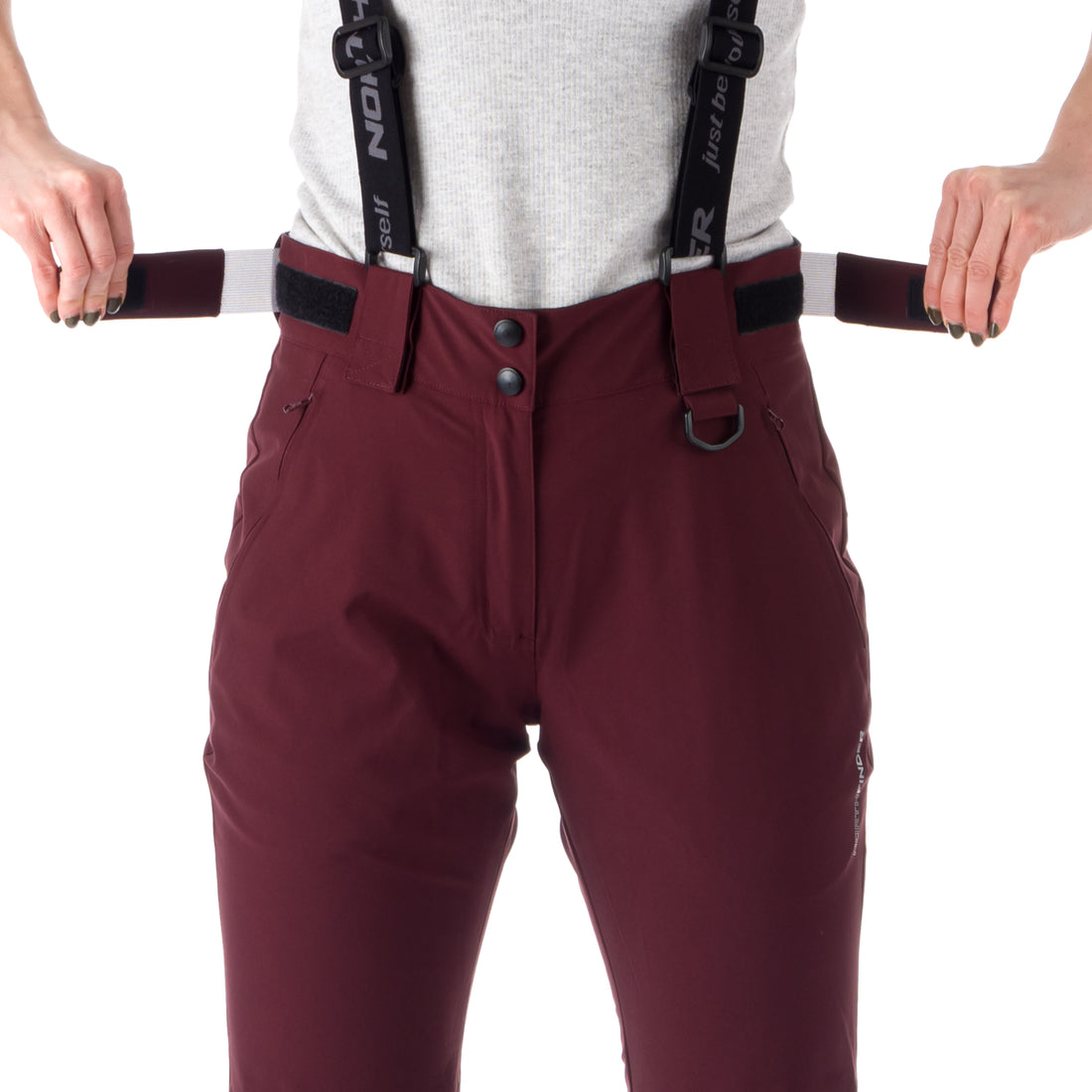 NO-4827SNW women's ski comfortable trousers with braces CAROLYN