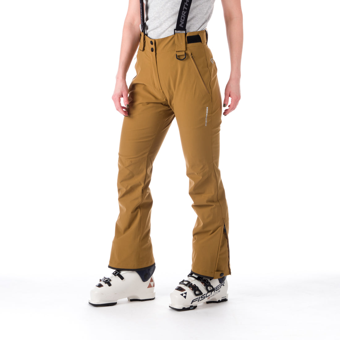 NO-4827SNW women's ski comfortable trousers with braces CAROLYN