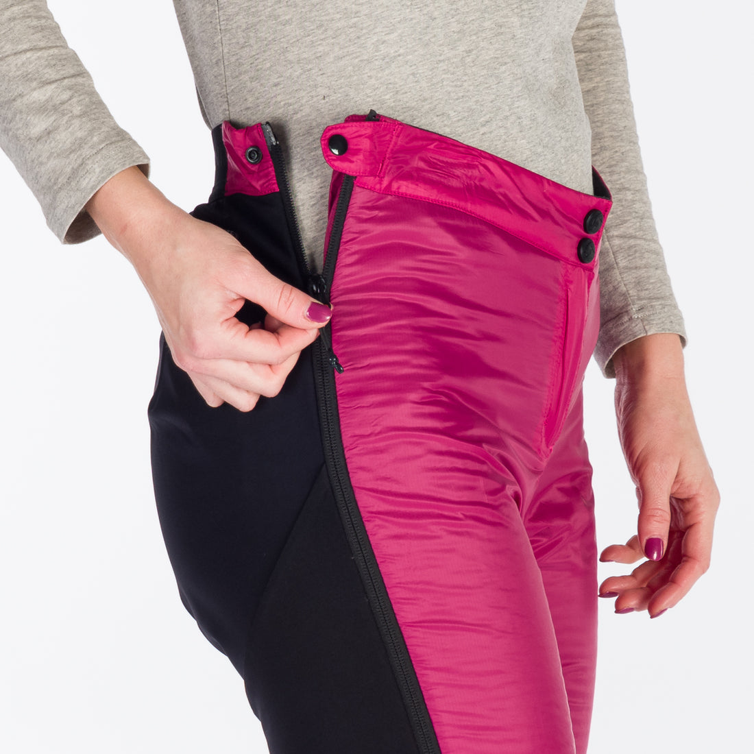 NO-4850SKP women's ski-touring hybrid active lightweight full zip pants with Polartec Alpha direct VETERNE