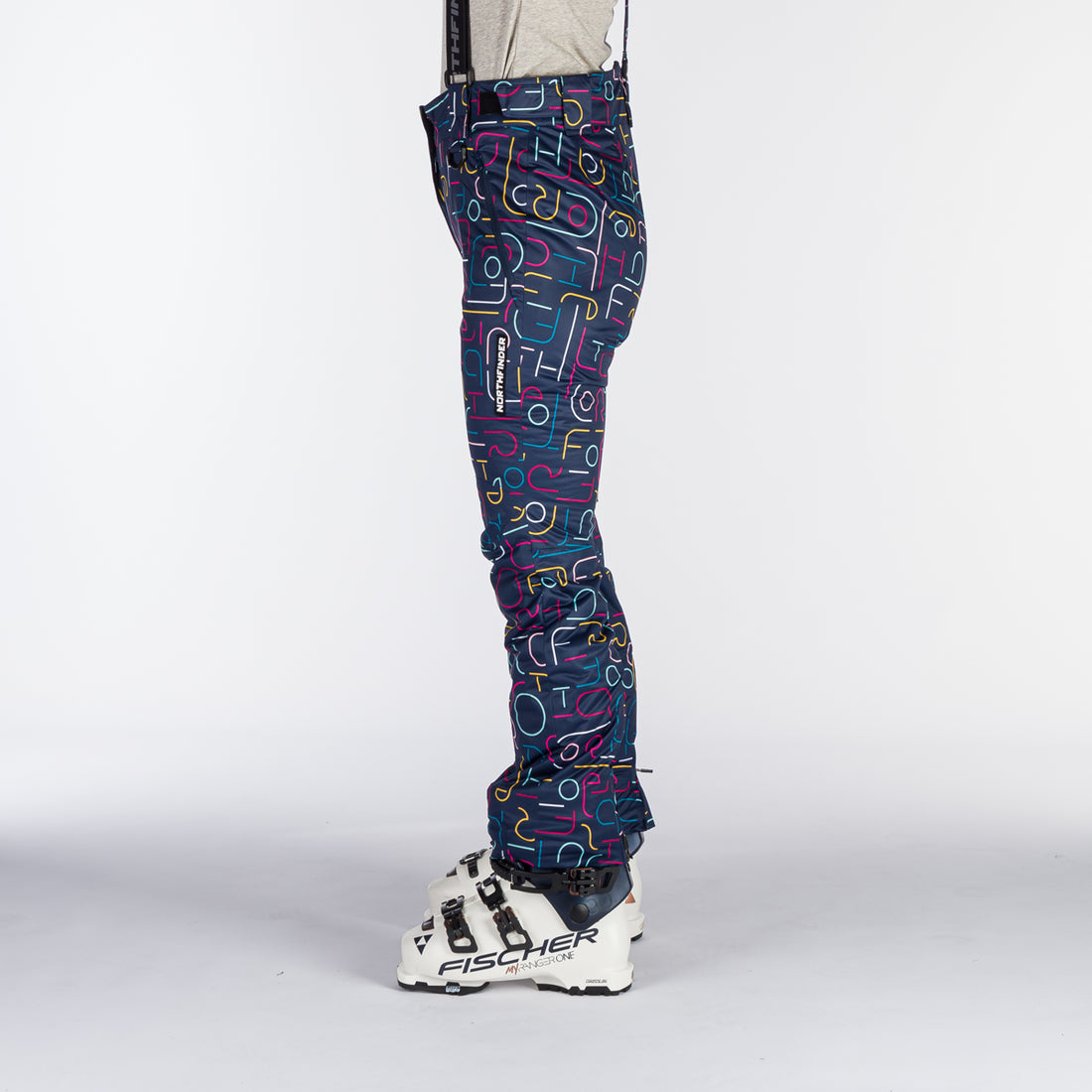 NO-4893SNW women's ski allover print insulated trousers VERNA
