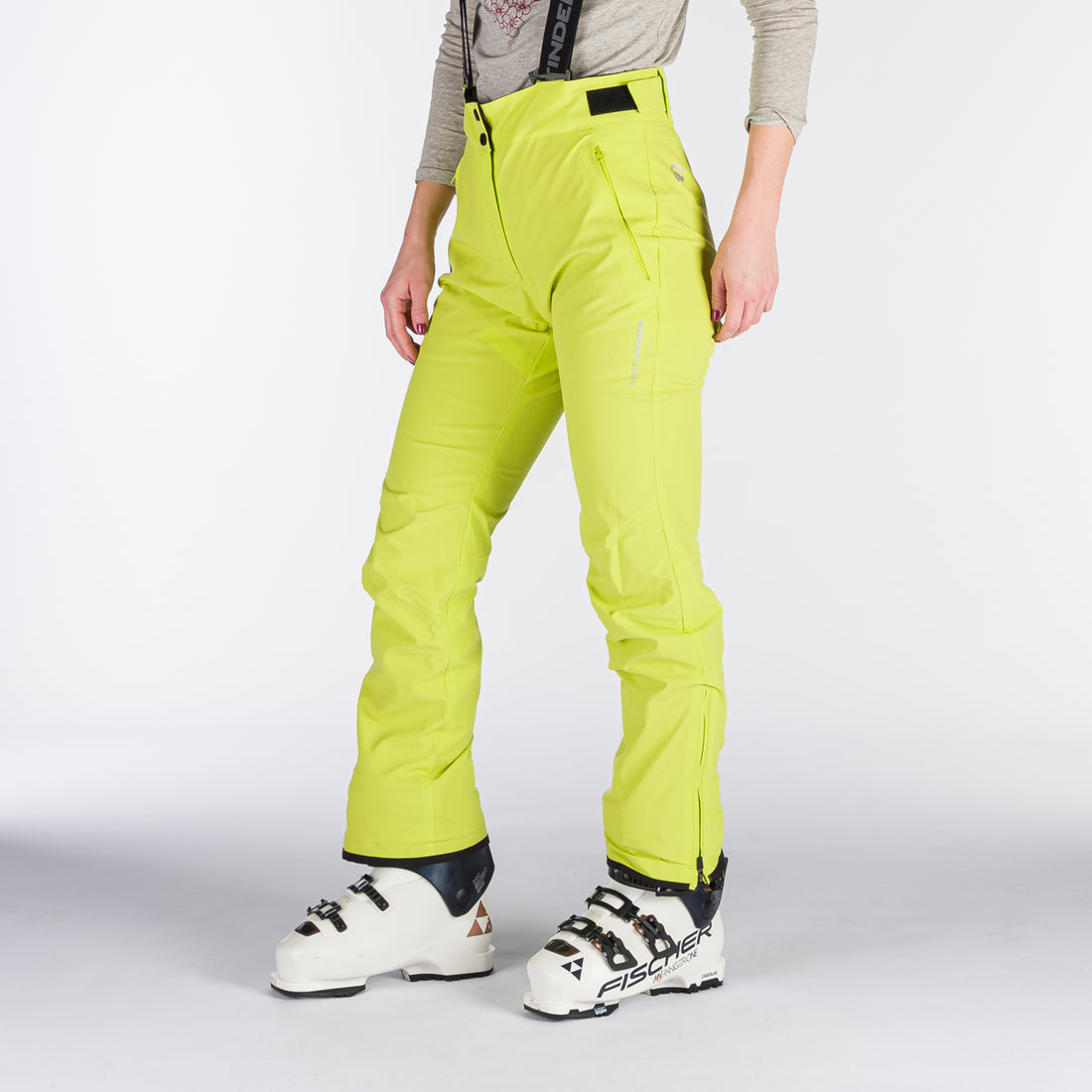 NO-4894SNW women's ski comfortable trousers with braces ALMA