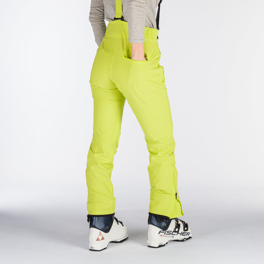 NO-4894SNW women's ski comfortable trousers with braces ALMA