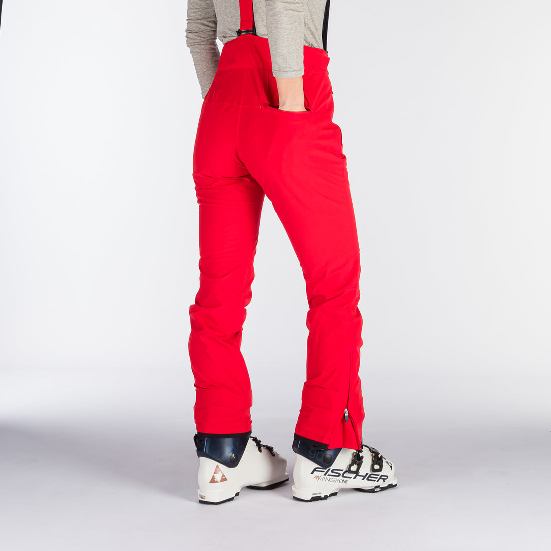 NO-4894SNW women's ski comfortable trousers with braces ALMA