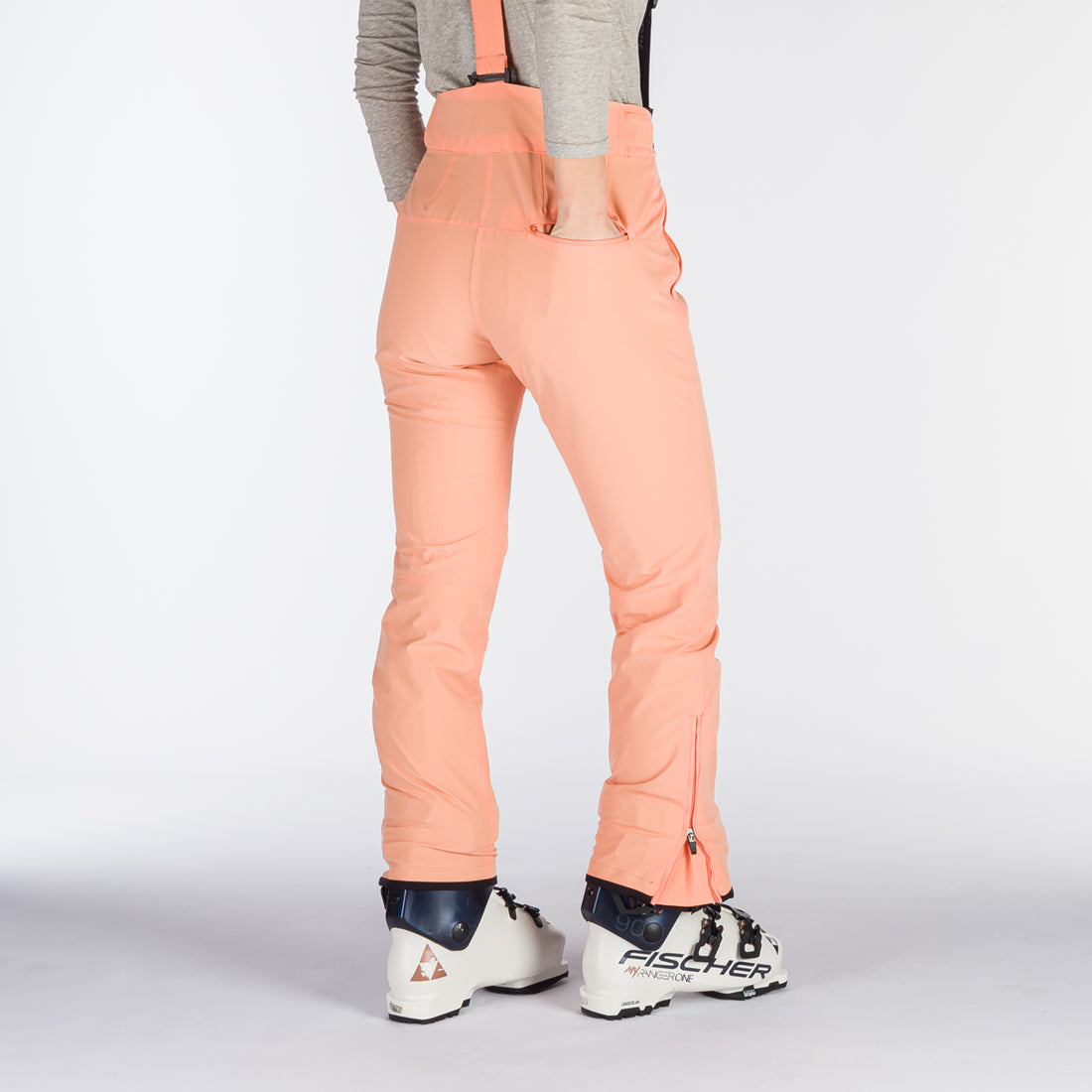 NO-4894SNW women's ski comfortable trousers with braces ALMA