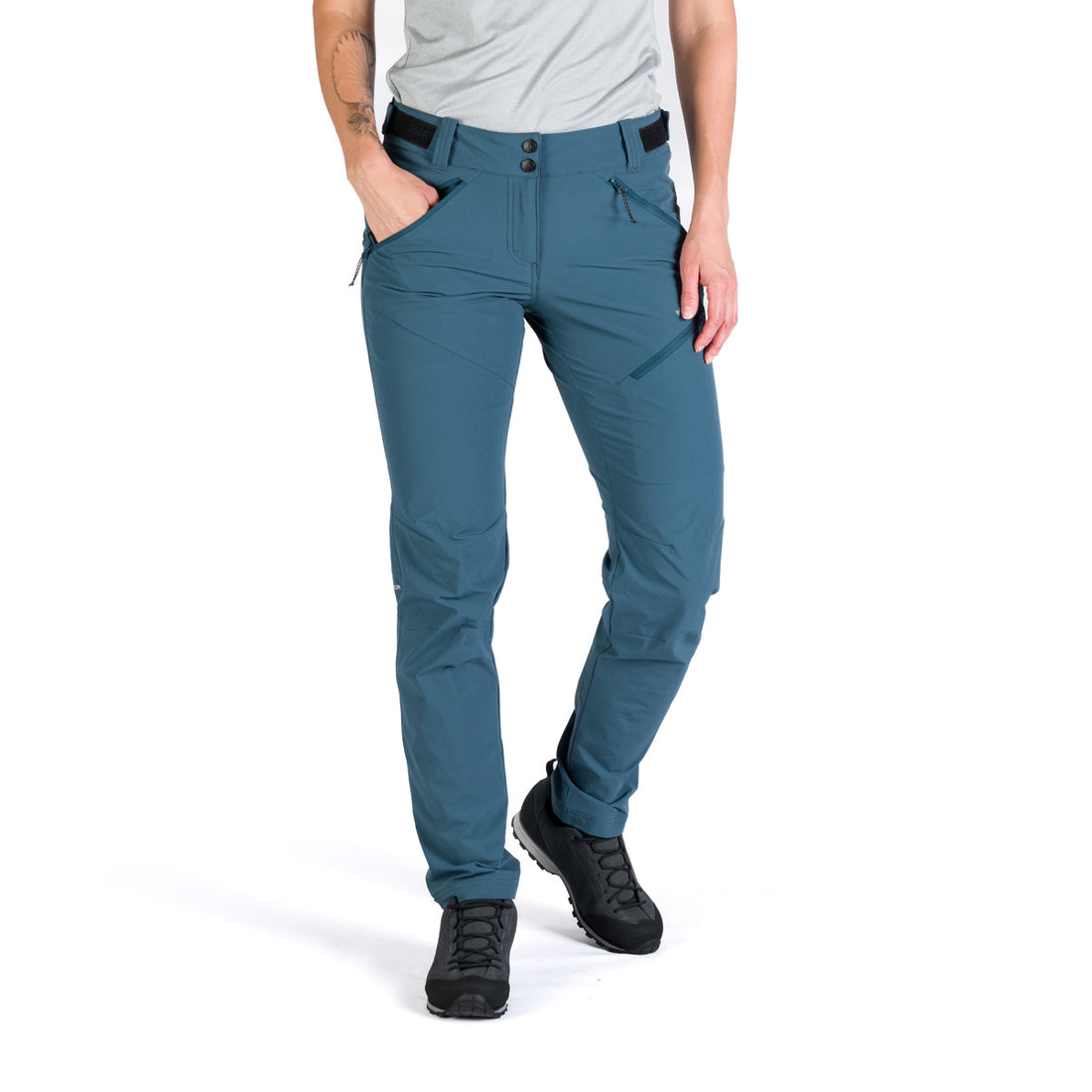 NO-4929OR women's travel elastic regular fit pants JANICE