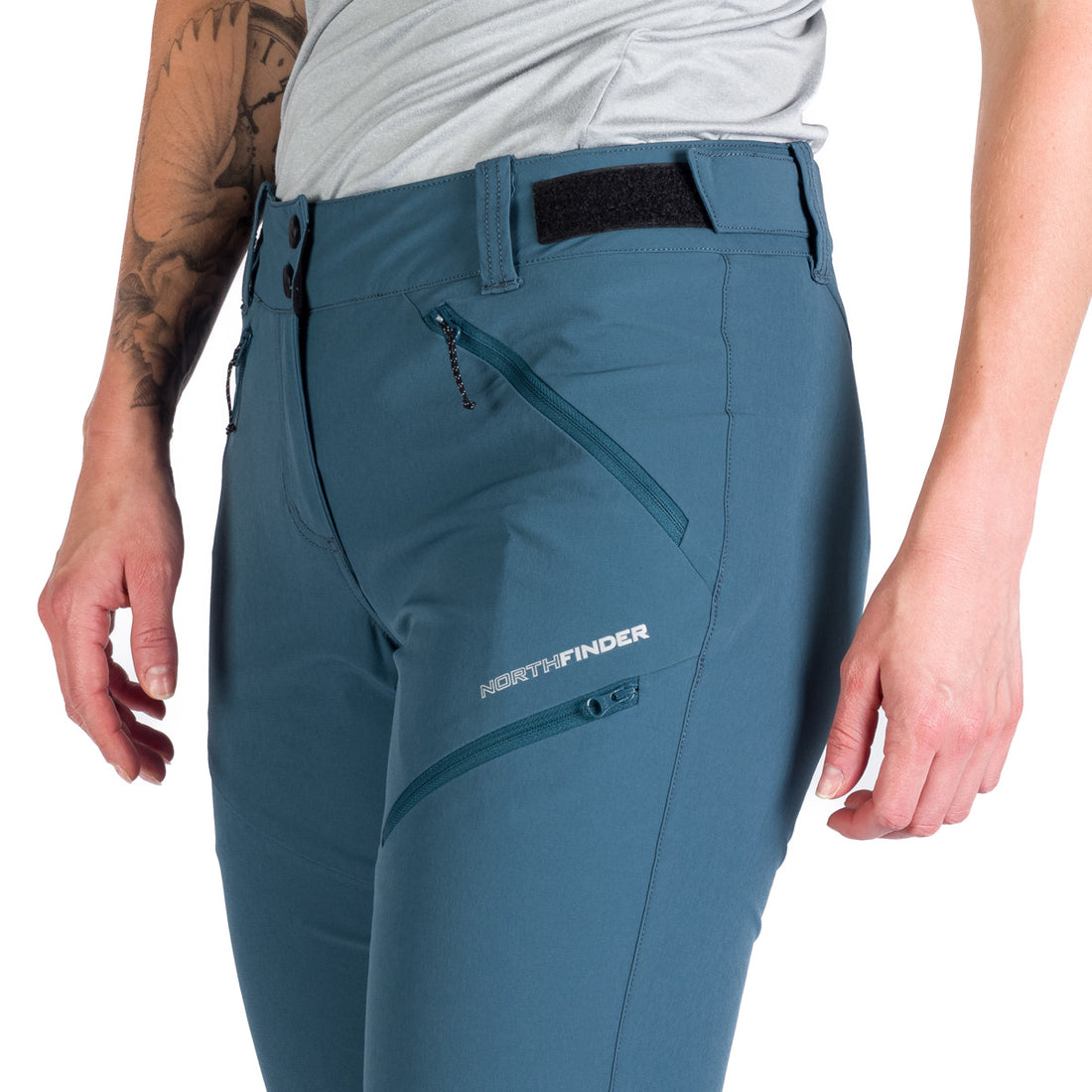 NO-4929OR women's travel elastic regular fit pants JANICE