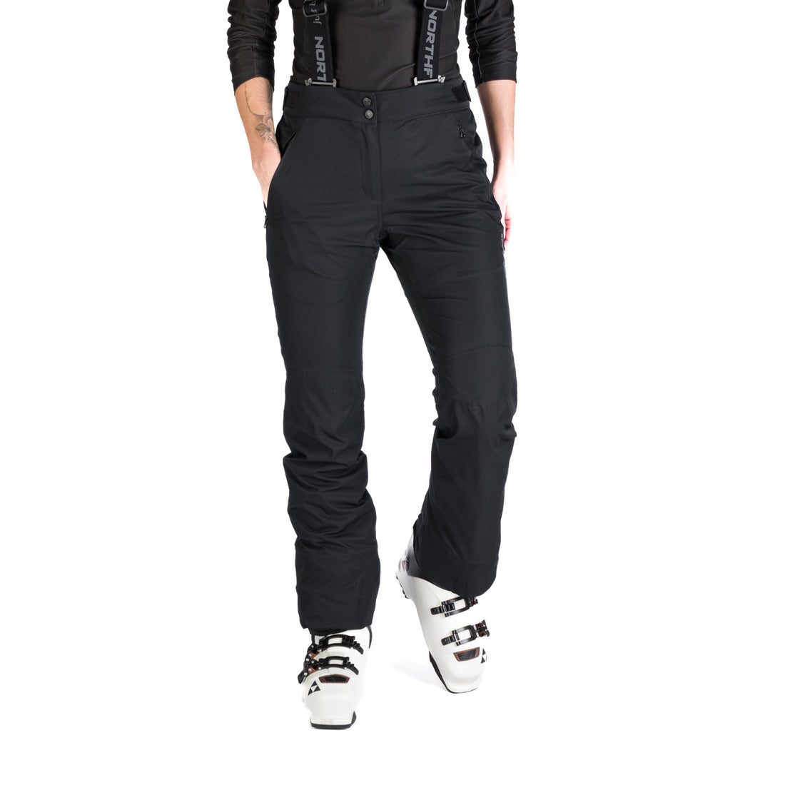 NO-4969SNW women's ski comfortable trousers with braces TAMERA