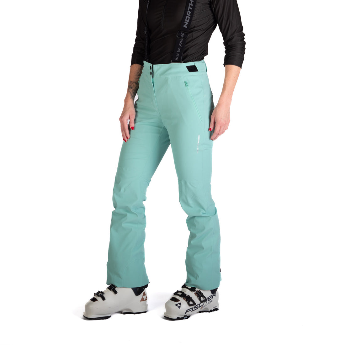 NO-4969SNW women's ski comfortable trousers with braces TAMERA