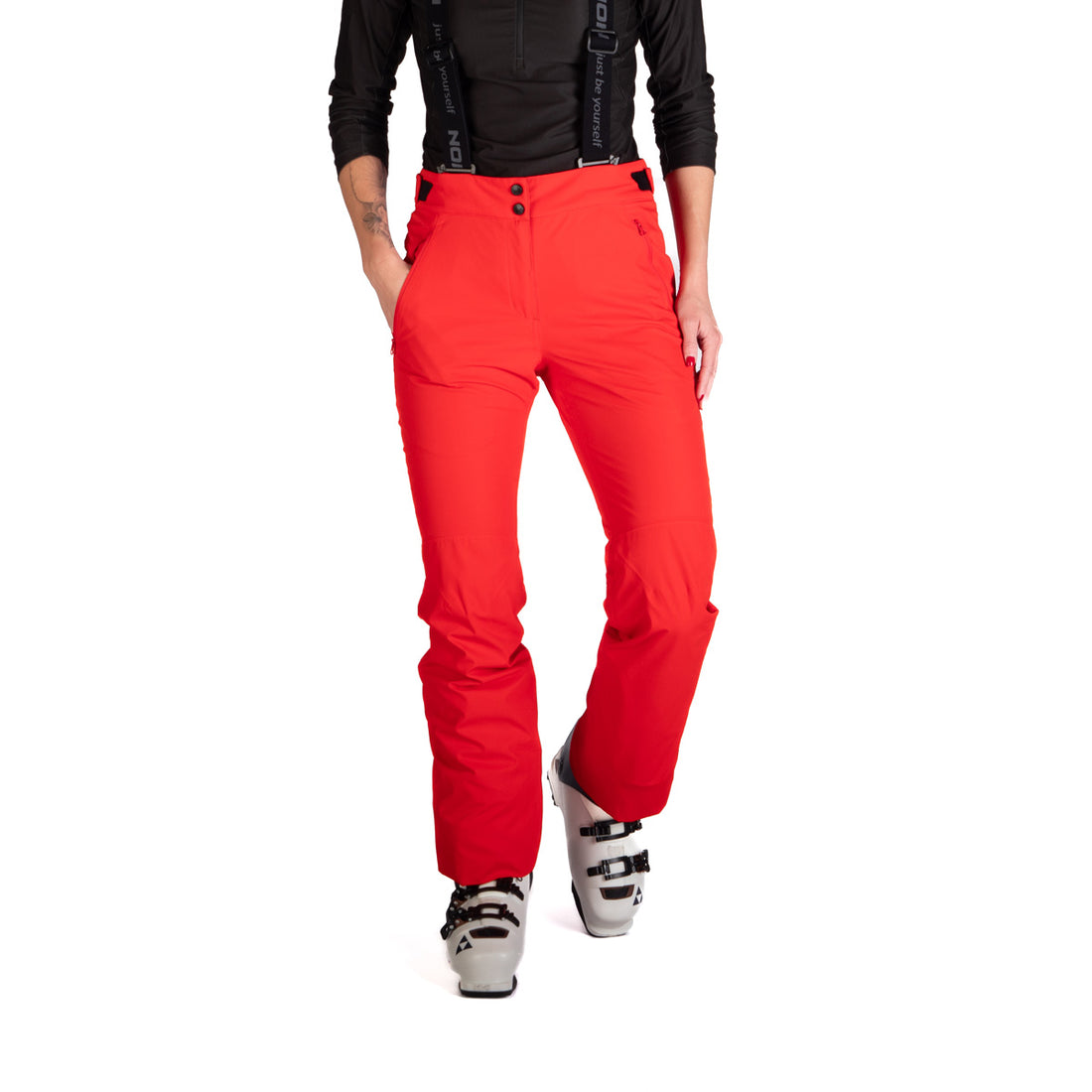 NO-4969SNW women's ski comfortable trousers with braces TAMERA