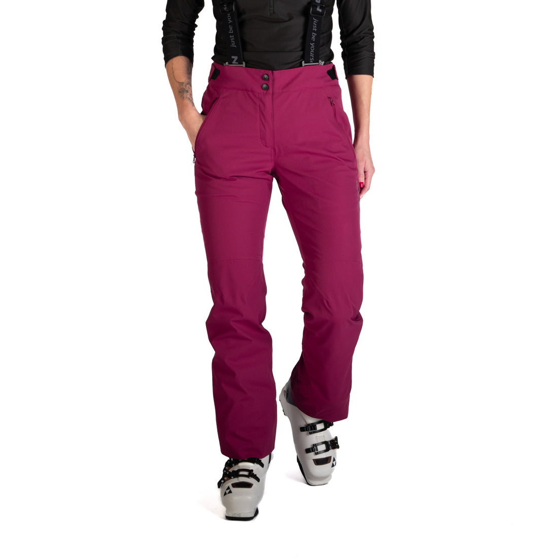 NO-4969SNW women's ski comfortable trousers with braces TAMERA