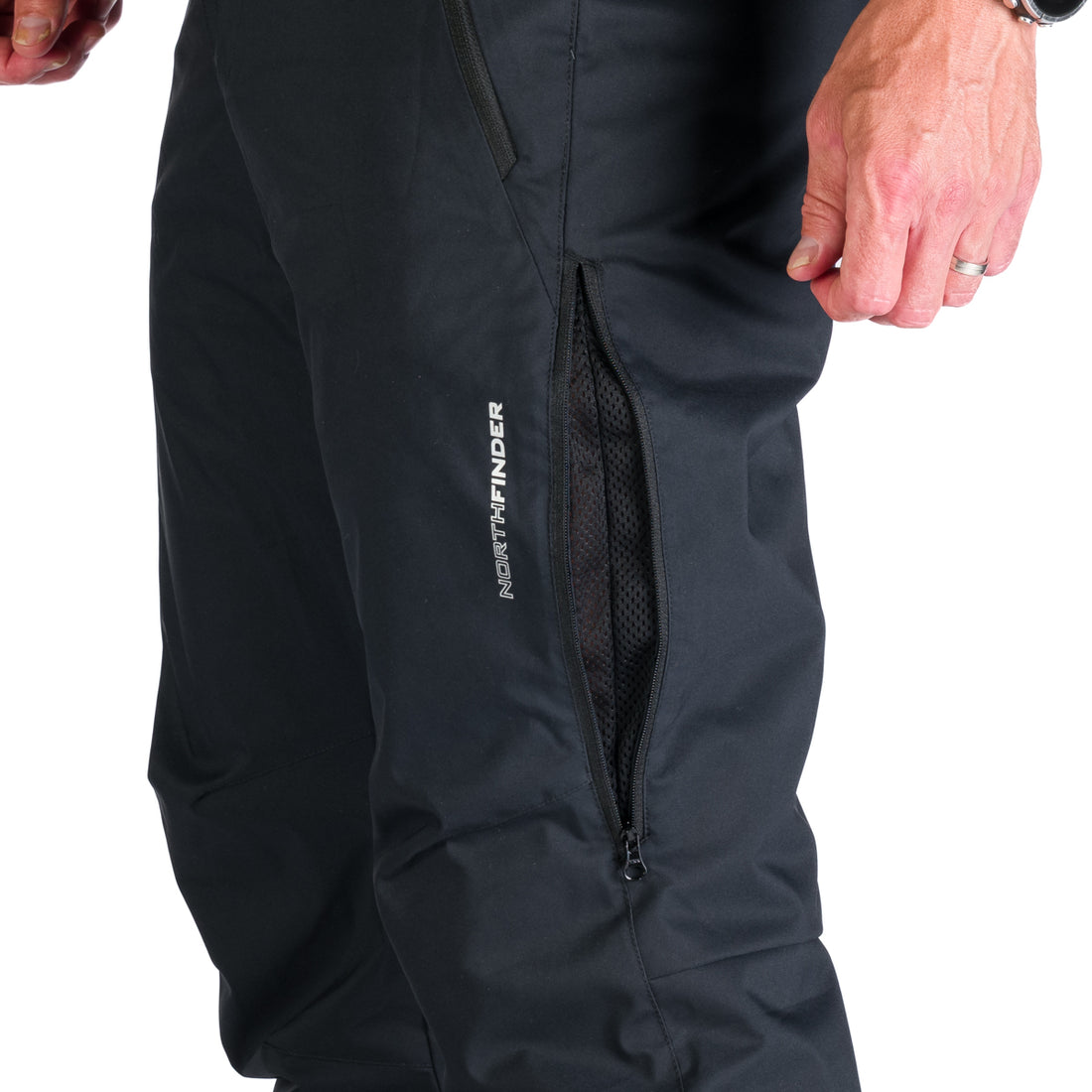 NO-5008SNW men's ski pants with braces ISHAAN