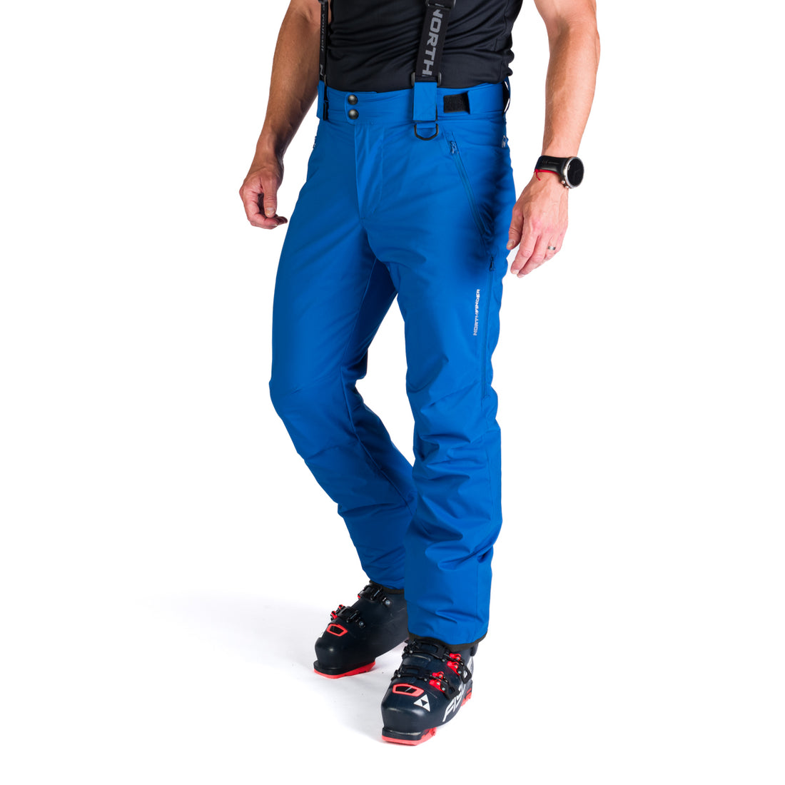 NO-5008SNW men's ski pants with braces ISHAAN