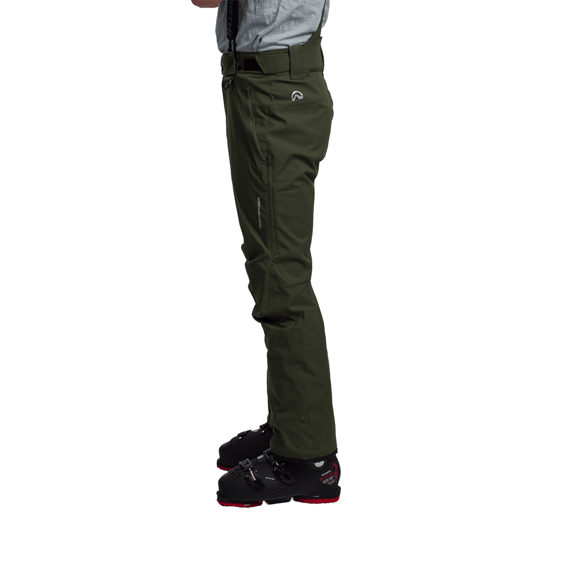 NO-5008SNW men's ski pants with braces ISHAAN