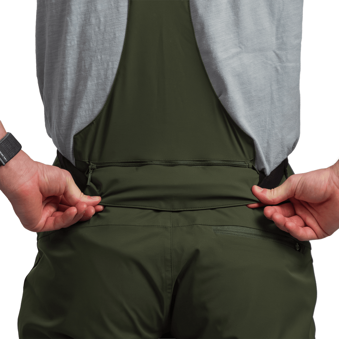 NO-5008SNW men's ski pants with braces ISHAAN