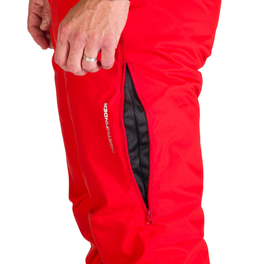 NO-5008SNW men's ski pants with braces ISHAAN