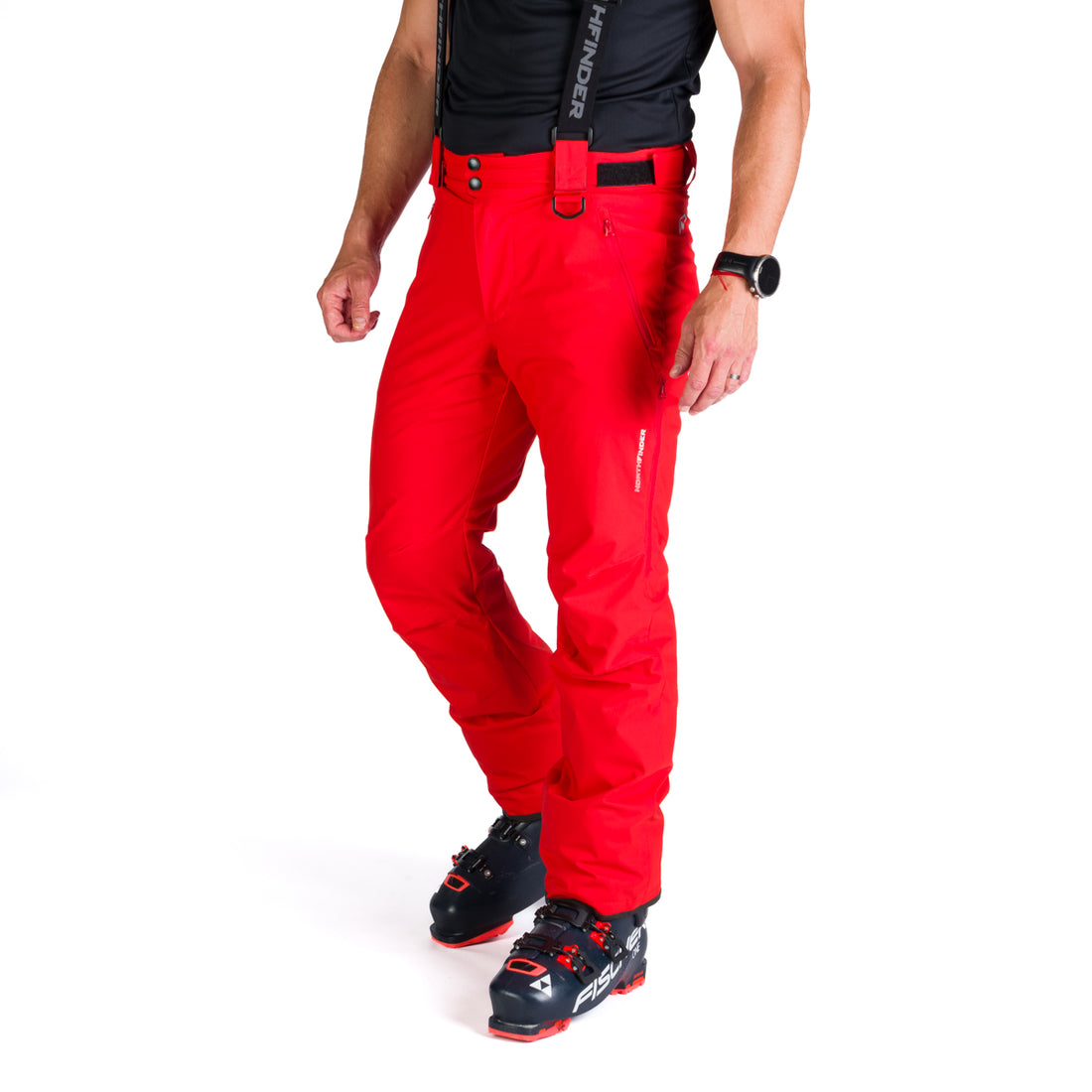 NO-5008SNW men's ski pants with braces ISHAAN
