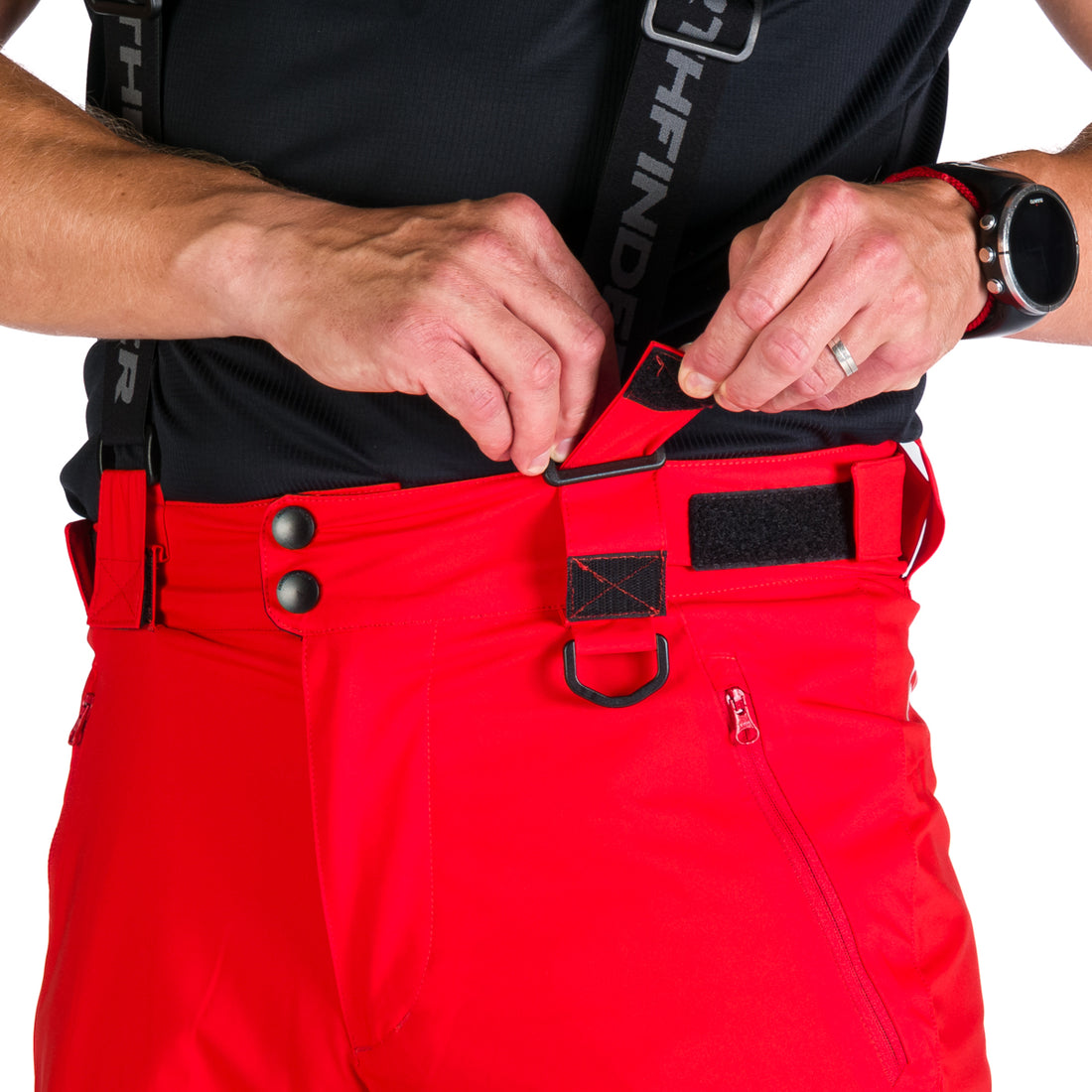 NO-5008SNW men's ski pants with braces ISHAAN