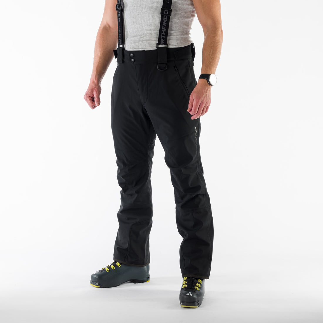 NO-5010SNW men's ski-softshell pants with braces LOXLEY