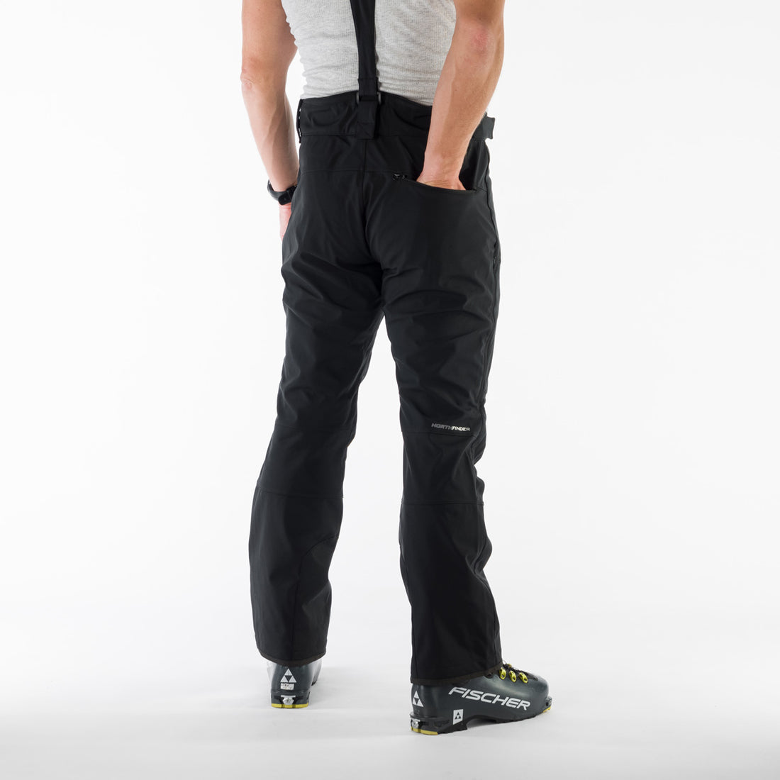 NO-5010SNW men's ski-softshell pants with braces LOXLEY