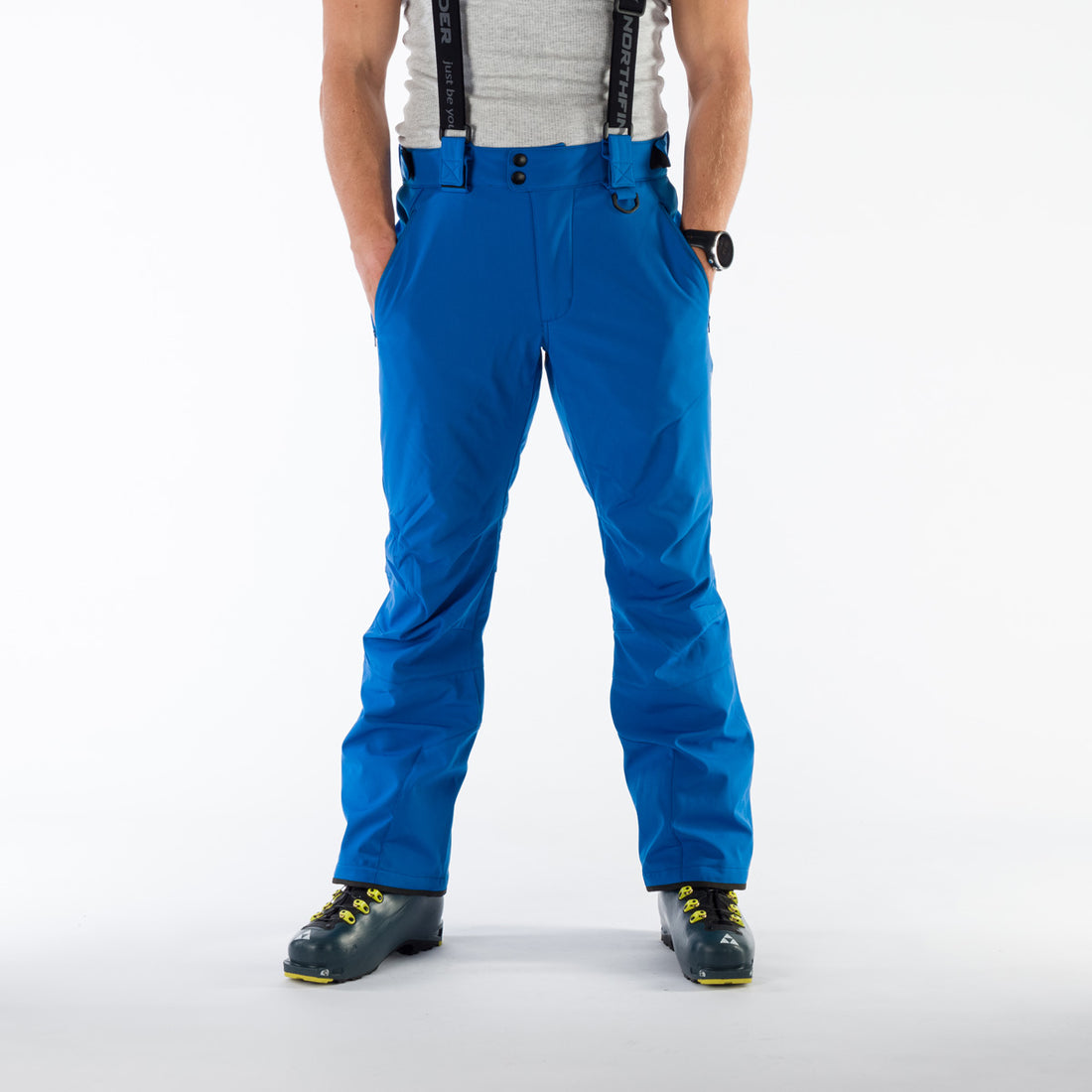 NO-5010SNW men's ski-softshell pants with braces LOXLEY