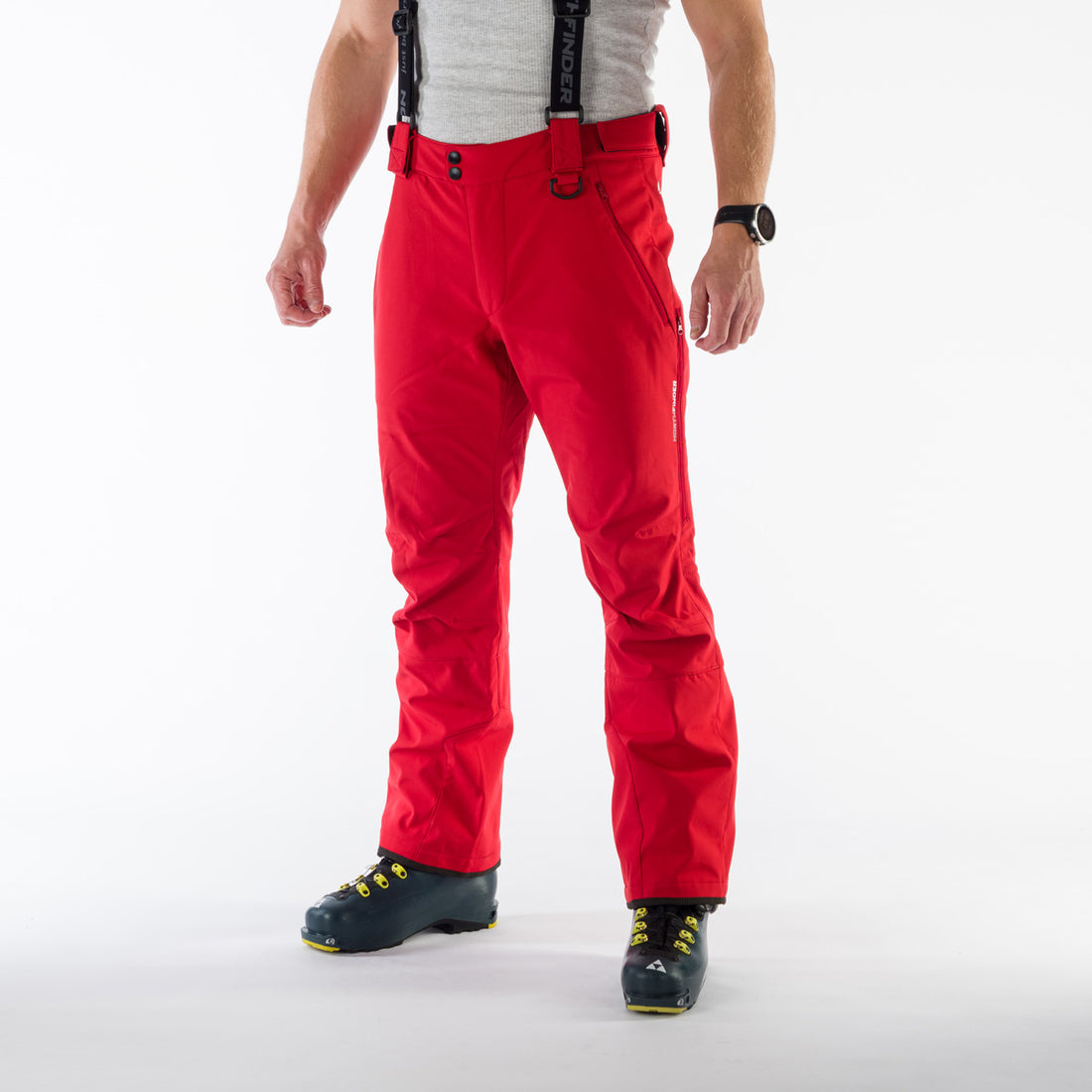 NO-5010SNW men's ski-softshell pants with braces LOXLEY