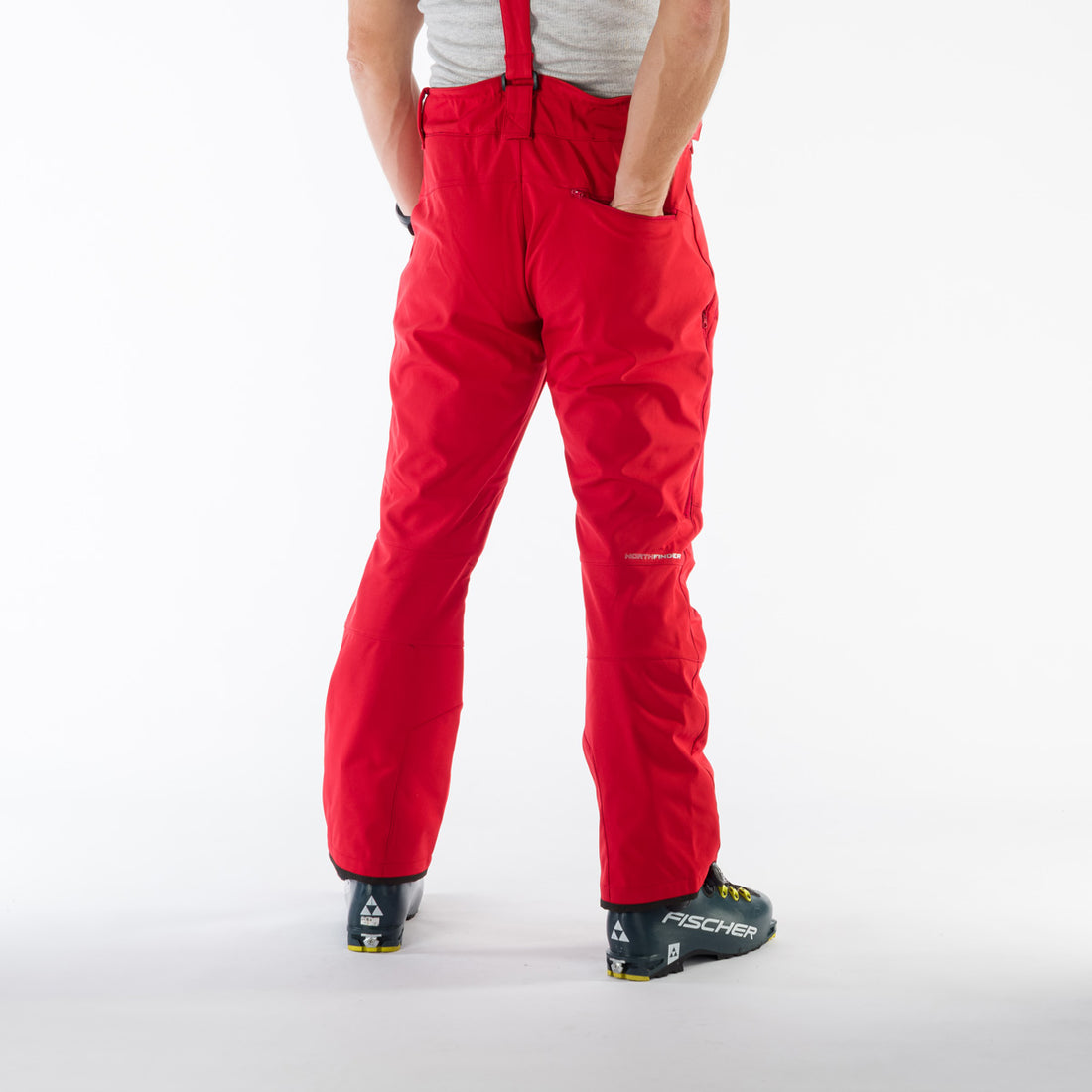 NO-5010SNW men's ski-softshell pants with braces LOXLEY