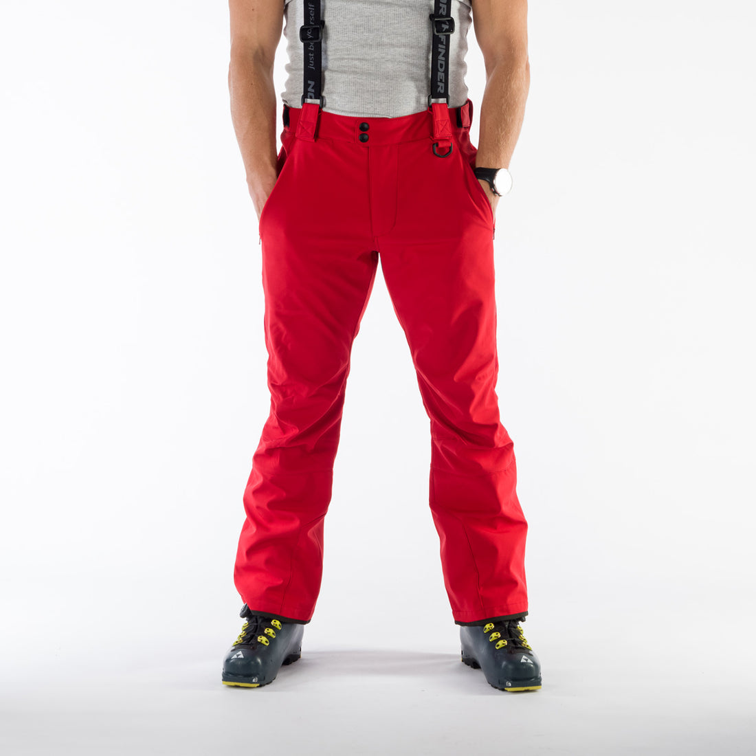NO-5010SNW men's ski-softshell pants with braces LOXLEY