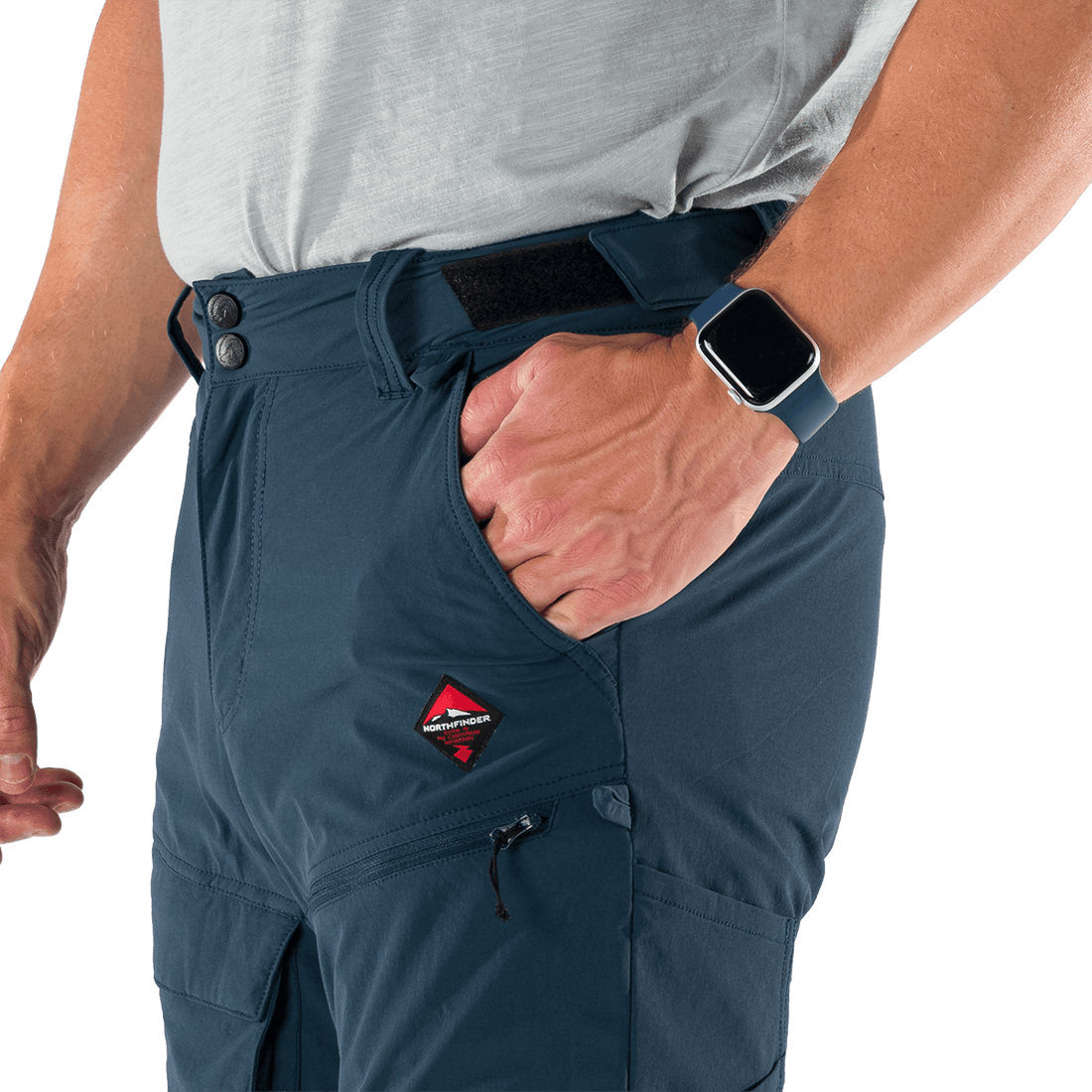 NO-5070OR men's trekking cargo 2 in 1 zip off stretch pants SOCRATES