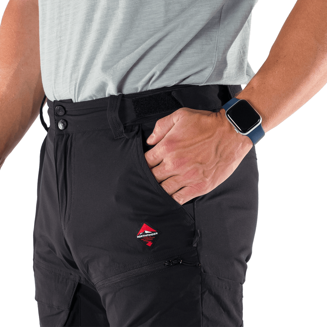 NO-5075OR men's lightweight cargo 2 in 1 zip off stretch pants BARTOL