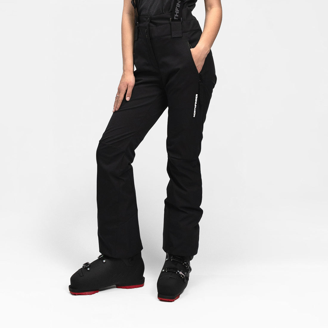 NO-6046SNW women's ski comfortable trousers with braces MYLEE