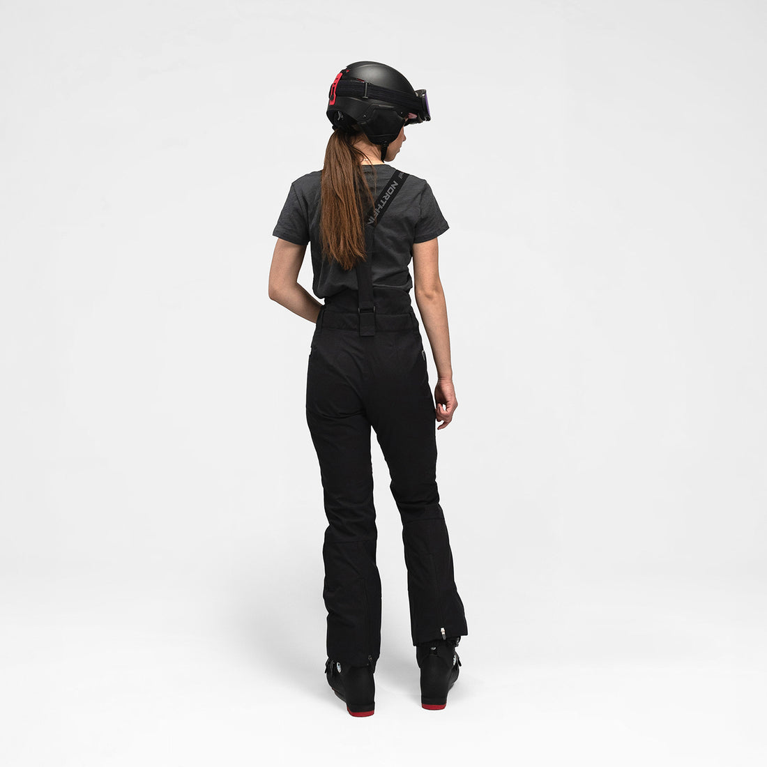 NO-6046SNW women's ski comfortable trousers with braces MYLEE