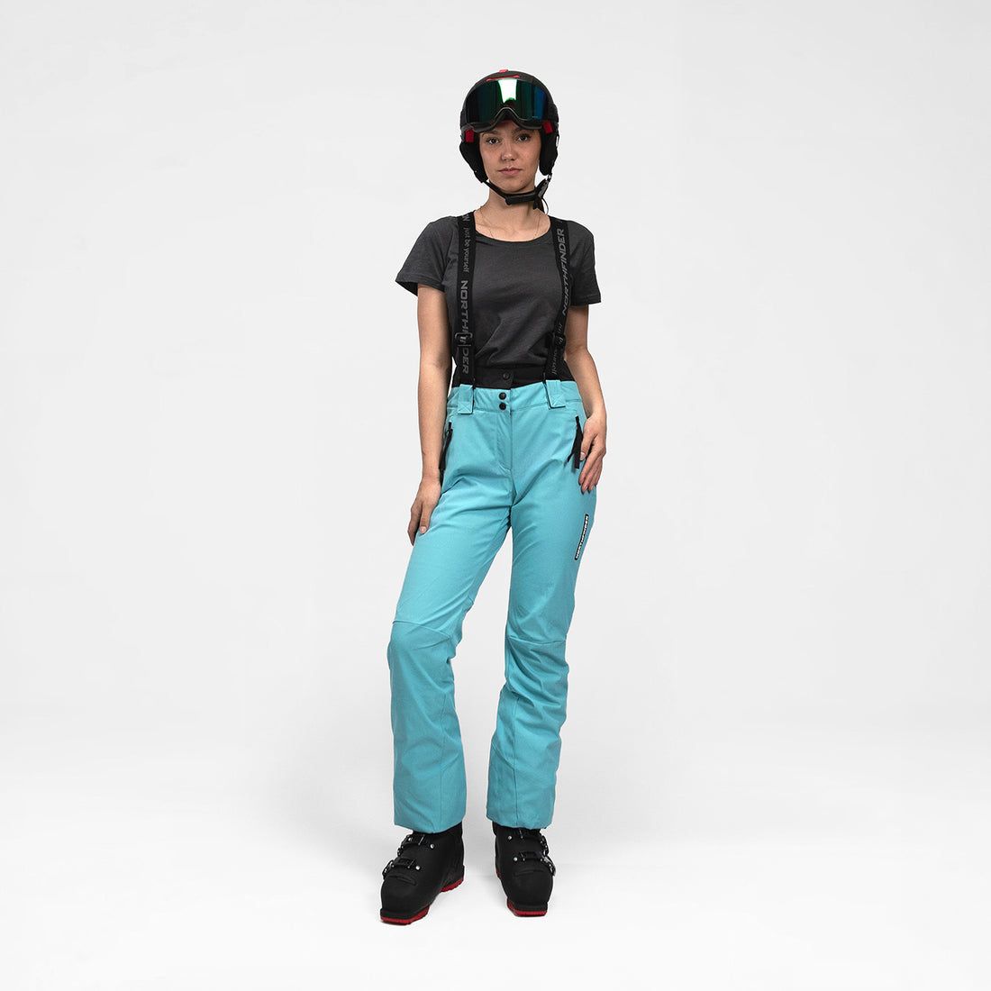 NO-6046SNW women's ski comfortable trousers with braces MYLEE