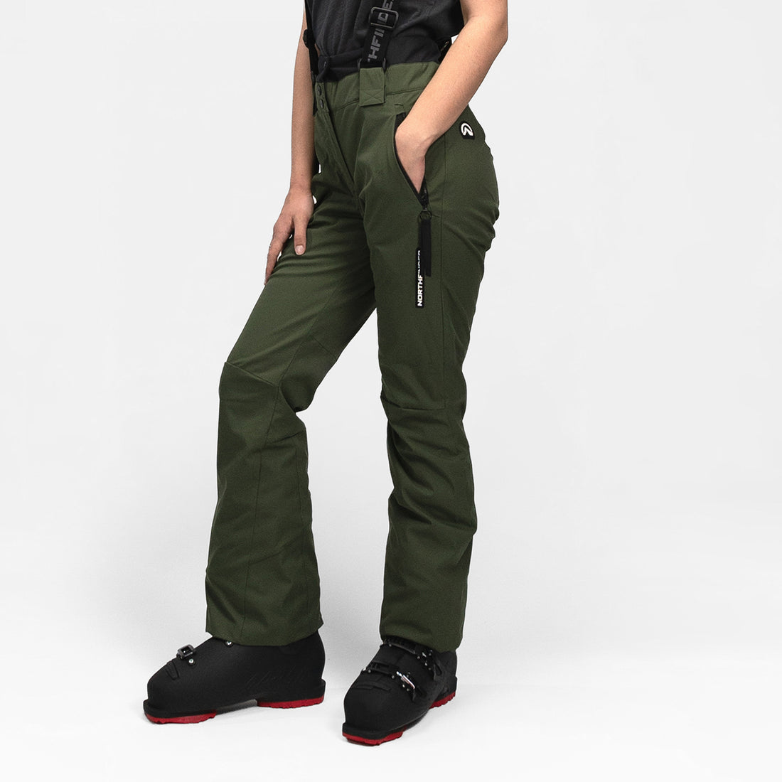 NO-6046SNW women's ski comfortable trousers with braces MYLEE