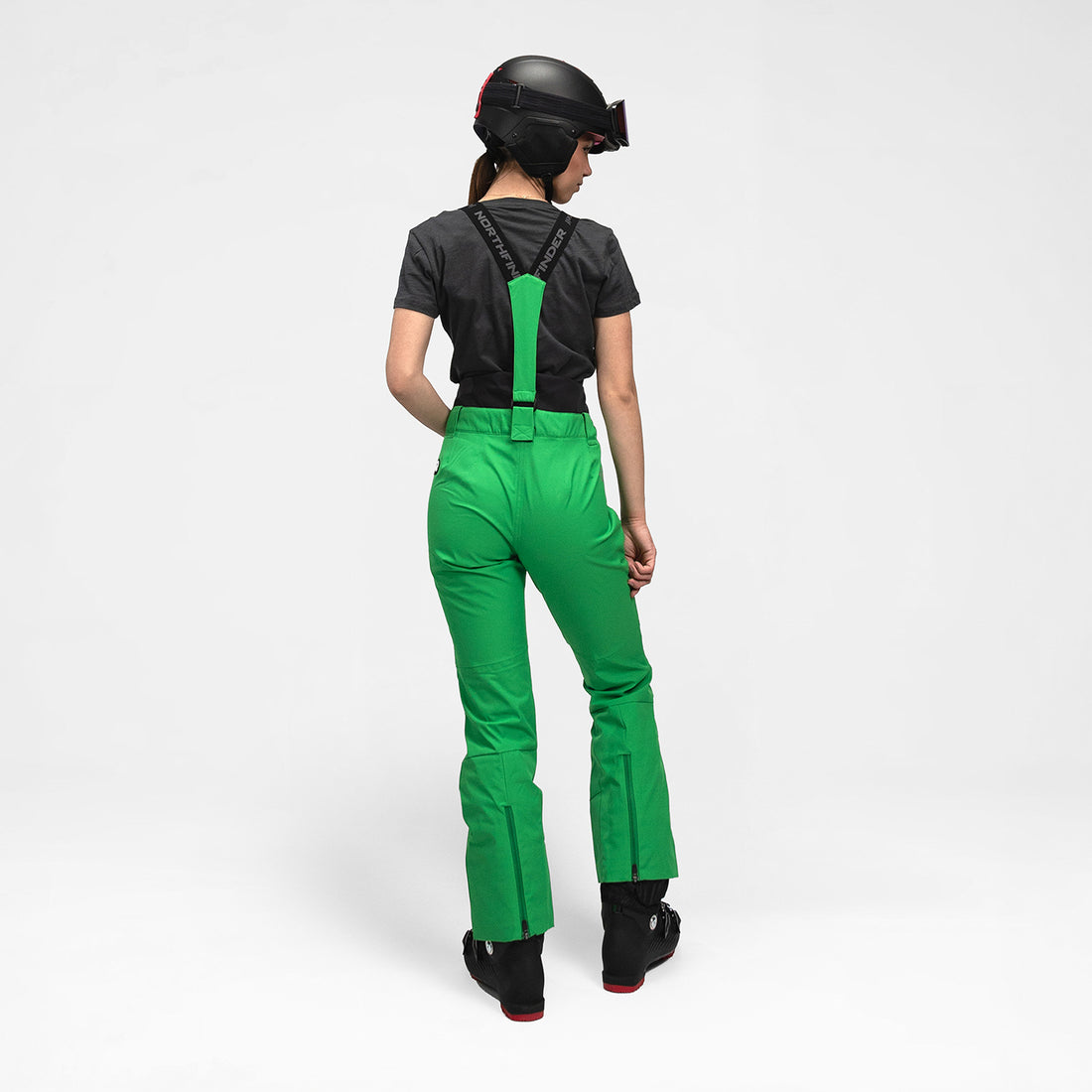 NO-6046SNW women's ski comfortable trousers with braces MYLEE