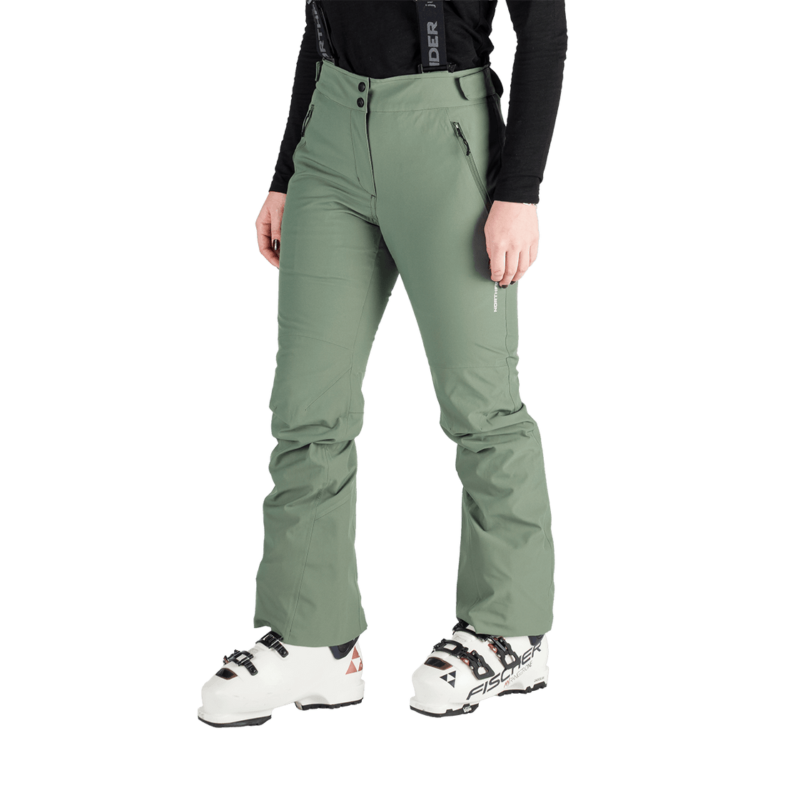 NO-6047SNW women's ski comfortable trousers with braces SOFIA