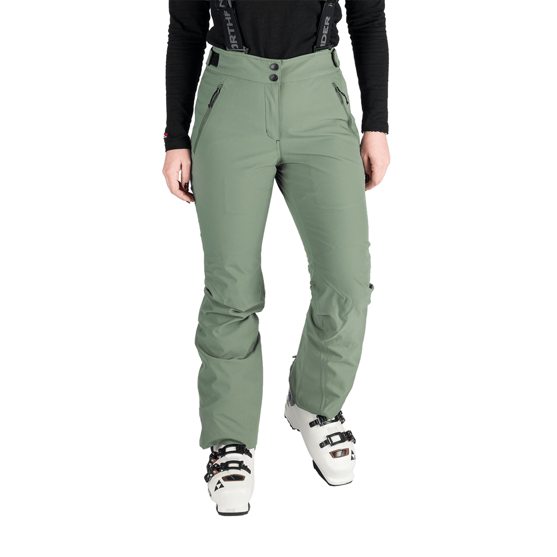 NO-6047SNW women's ski comfortable trousers with braces SOFIA