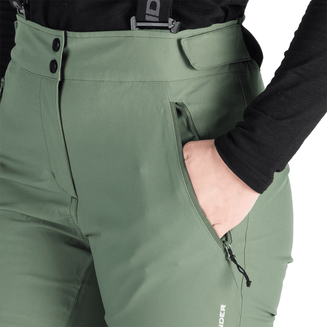 NO-6047SNW women's ski comfortable trousers with braces SOFIA