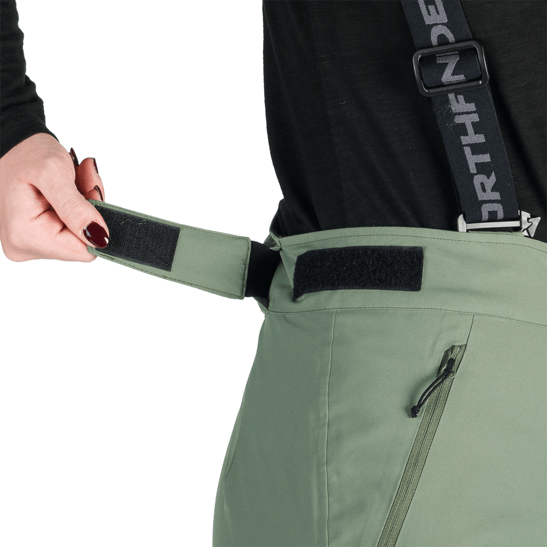 NO-6047SNW women's ski comfortable trousers with braces SOFIA