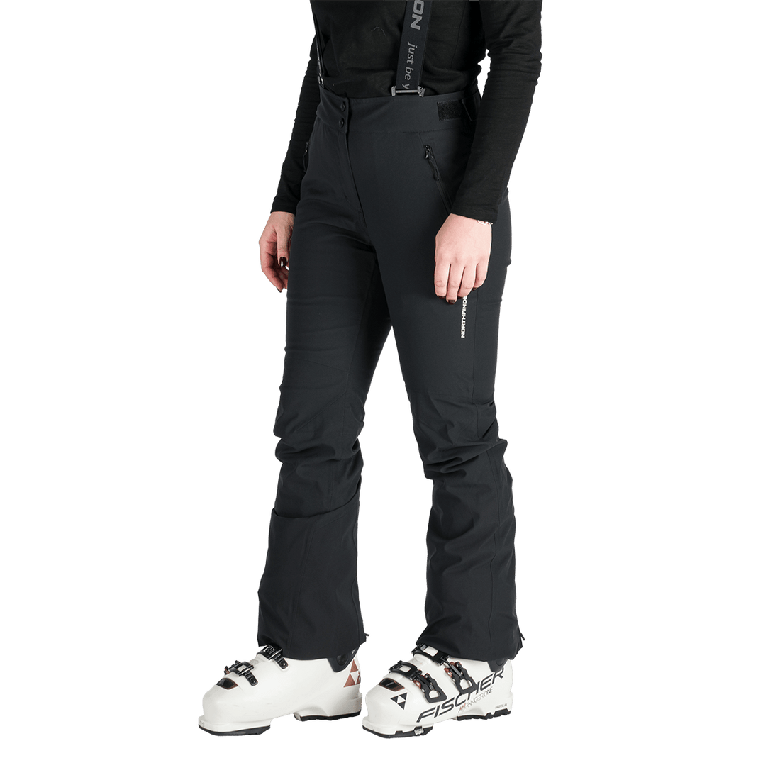 NO-6047SNW women's ski comfortable trousers with braces SOFIA