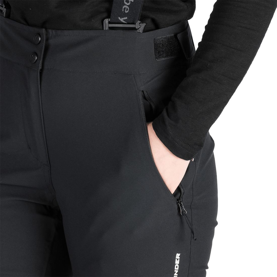 NO-6047SNW women's ski comfortable trousers with braces SOFIA