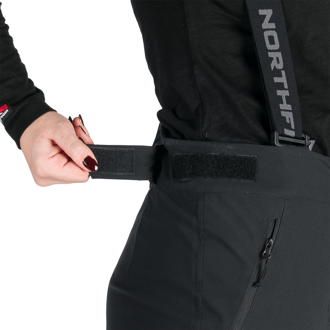 NO-6047SNW women's ski comfortable trousers with braces SOFIA