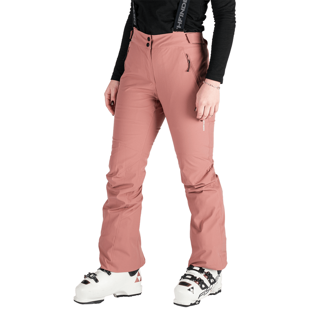 NO-6047SNW women's ski comfortable trousers with braces SOFIA