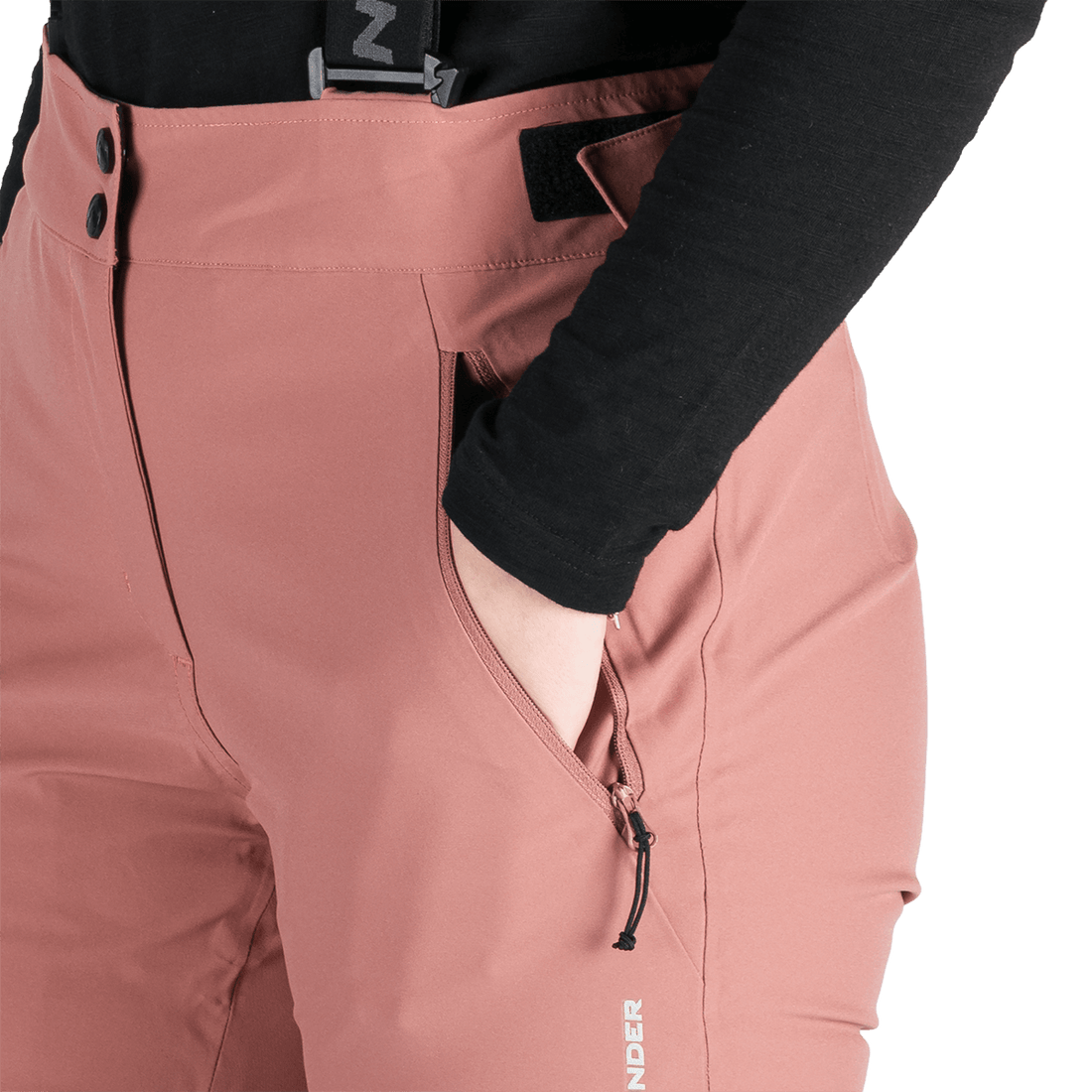 NO-6047SNW women's ski comfortable trousers with braces SOFIA