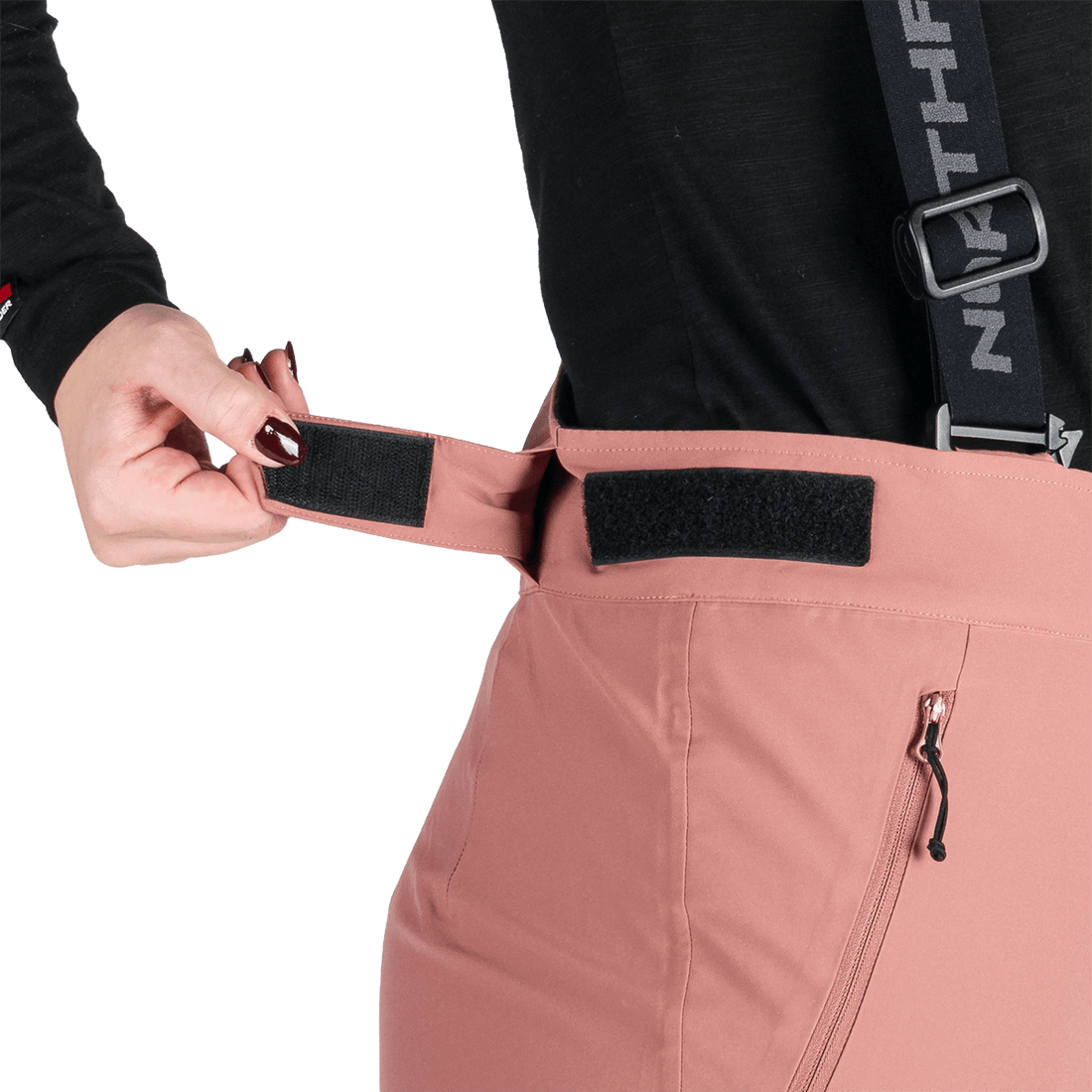 NO-6047SNW women's ski comfortable trousers with braces SOFIA