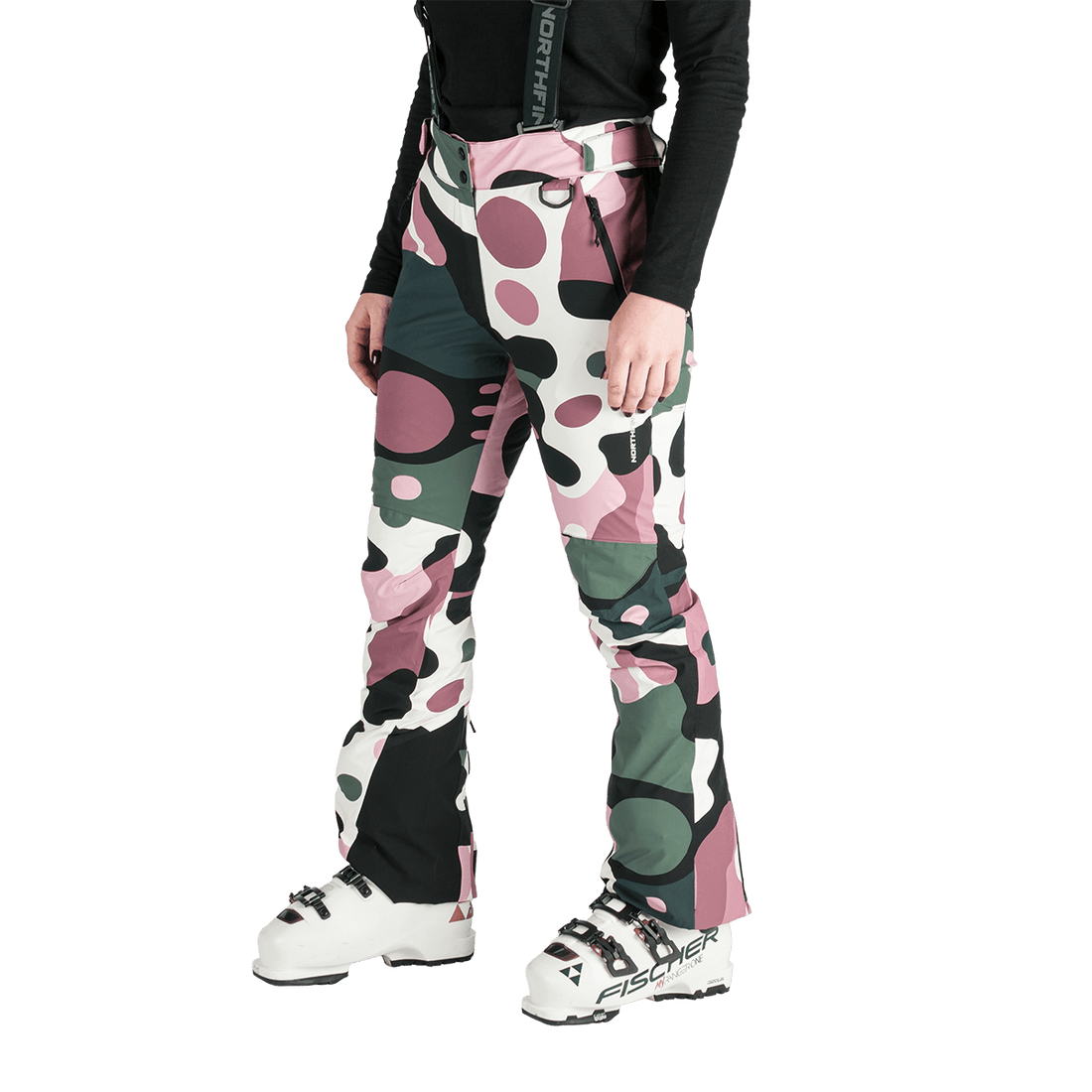 NO-6048SNW women's ski allover print trousers ISABELL