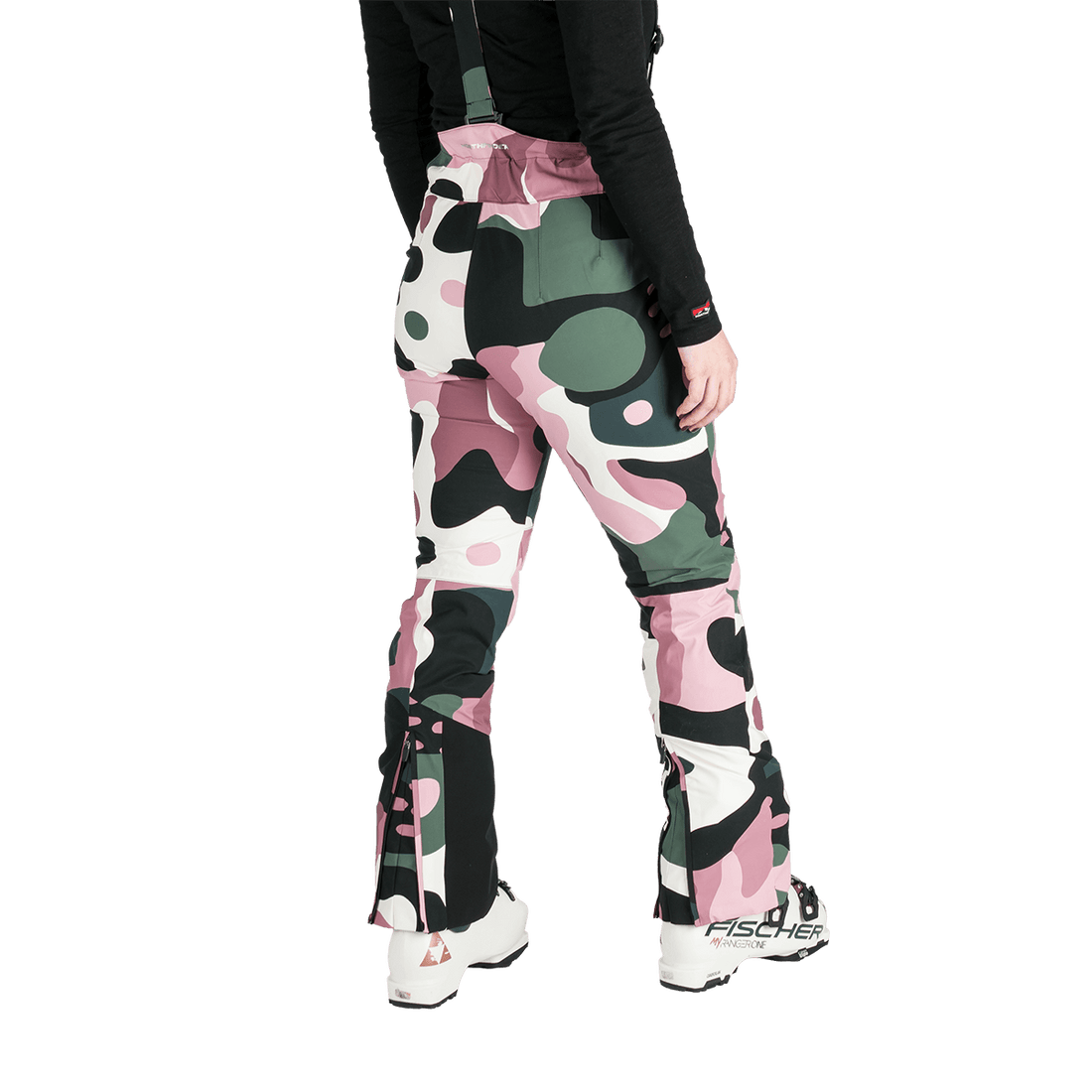 NO-6048SNW women's ski allover print trousers ISABELL