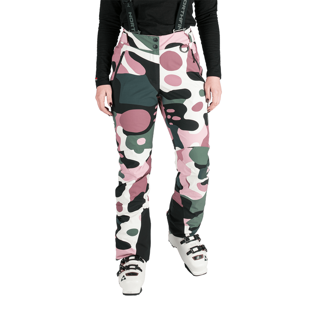 NO-6048SNW women's ski allover print trousers ISABELL
