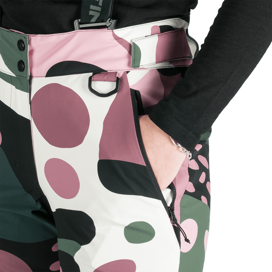 NO-6048SNW women's ski allover print trousers ISABELL