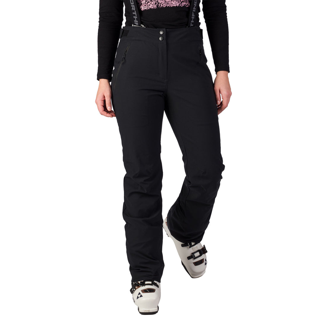 NO-6091SNW women's ski comfortable trousers with braces GEMNA